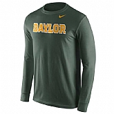 Baylor Bears Nike Wordmark Long Sleeve WEM T-Shirt - Green -,baseball caps,new era cap wholesale,wholesale hats